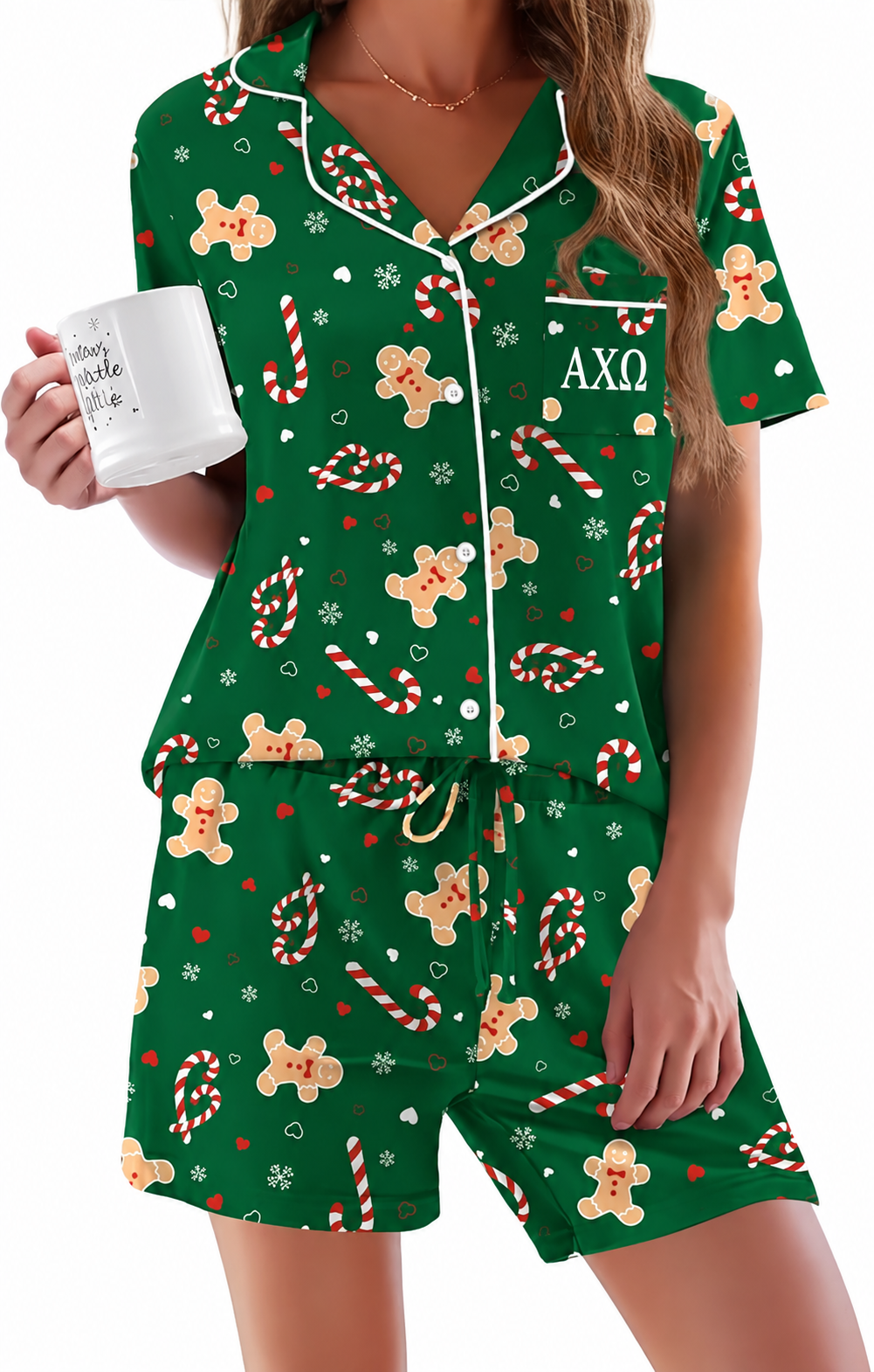 Alpha Chi Omega Soft Sleeptech Pajama Set