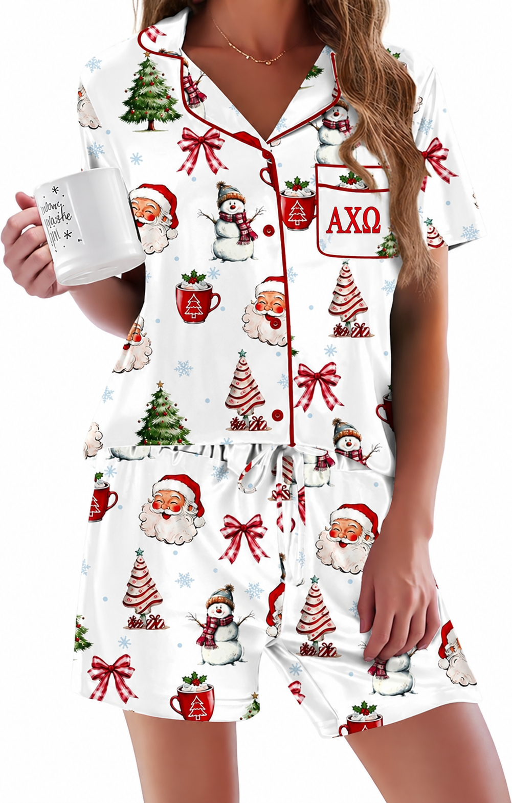Alpha Chi Omega Soft Sleeptech Pajama Set