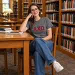 Alpha Chi Omega Cotton AXO tee heather grey