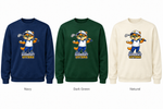 Somerset Avenir Golf A Crewneck Sweatshirt generated garment mockups in Navy, Dark Green and Natural.