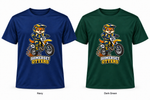 Somerset Avenir Motocross Short Sleeve Performance T-Shirt generated garment mockups in Navy and Dark Green.