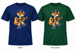 Somerset Avenir Guitar Short Sleeve Performance T-Shirt generated garment mockups in Navy and Dark Green.
