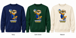 Somerset Avenir Volleyball Crewneck Sweatshirt generated garment mockups in Navy, Dark Green and Natural.