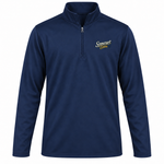 Somerset Avenir Script & Paw PosiCharge Competitor Quarter-Zip generated garment mockup in Navy.