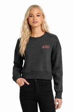 Alpha Chi Omega Fleece Cropped Crew Sweatshirt