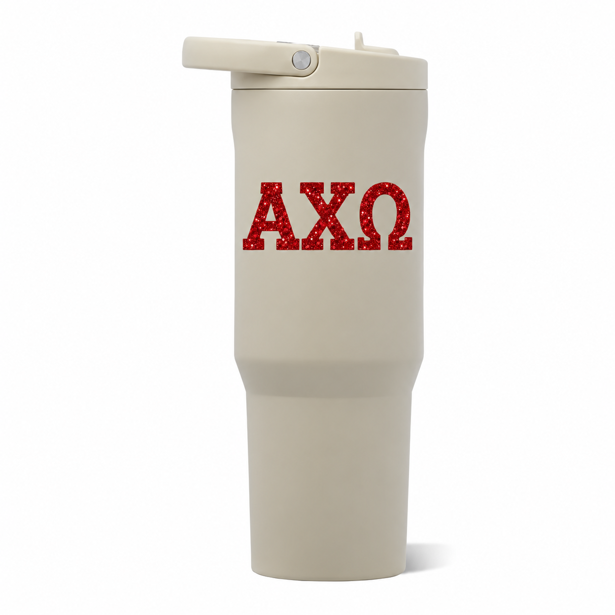 Alpha Chi Omega Hydrojug 32 OZ Sports Water Bottle with Leakproof Tritan Lid