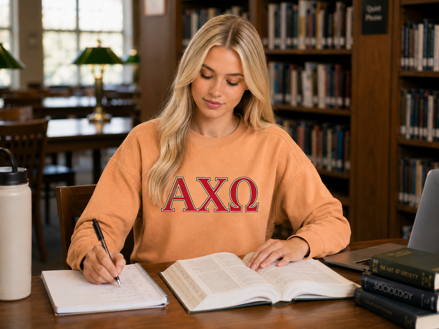 Alpha Chi Omega Fleece Cropped Crew Sweatshirt
