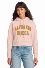 Alpha Chi Omega Cropped Hooded SweatShirt