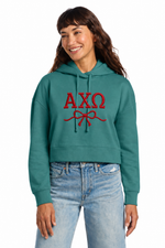 Alpha Chi Omega Cropped Hooded SweatShirt