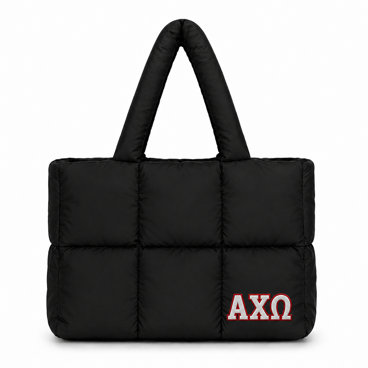 Alpha Chi Omega Large Puff Tote Bag
