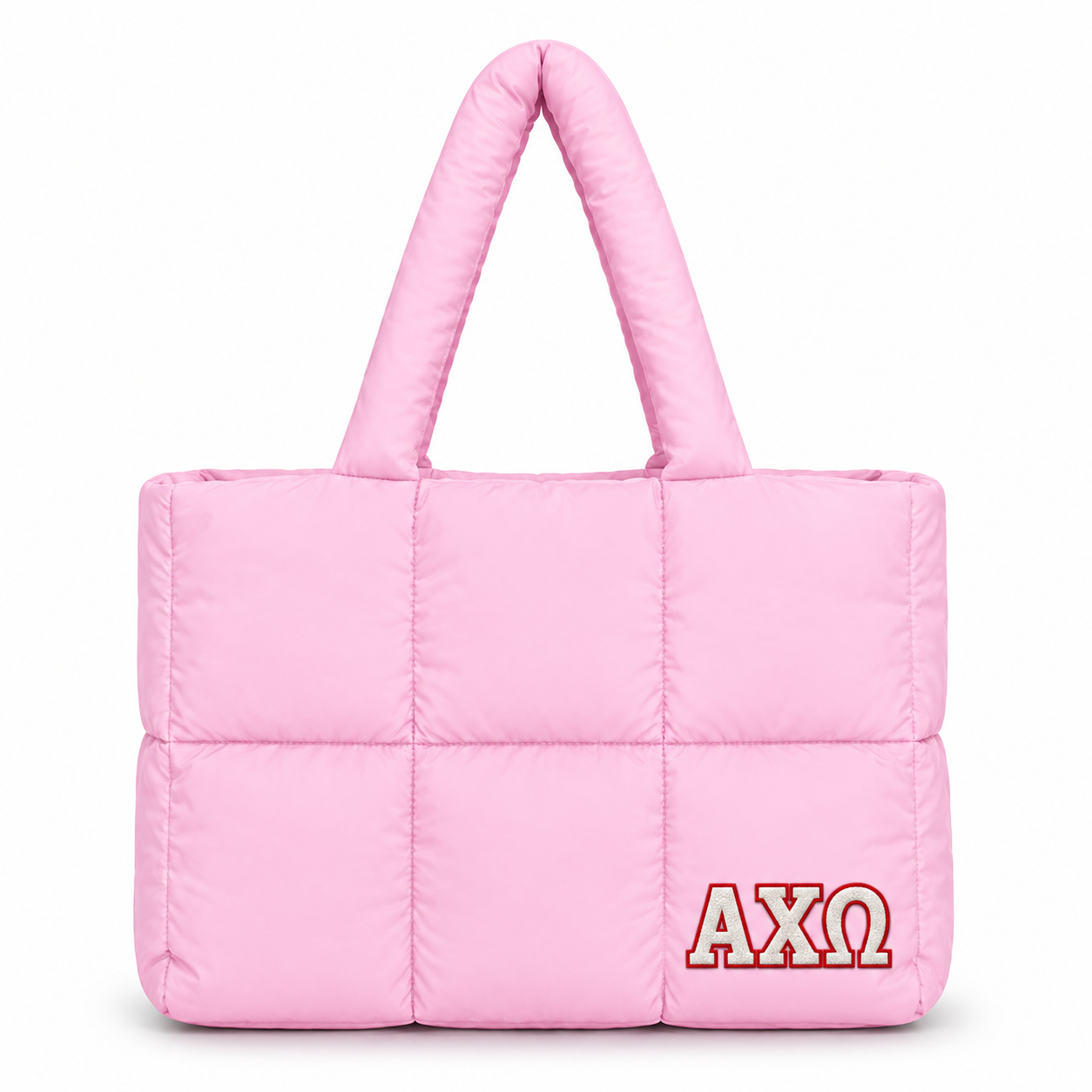 Alpha Chi Omega Large Puff Tote Bag