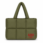 Alpha Chi Omega Large Puff Tote Bag