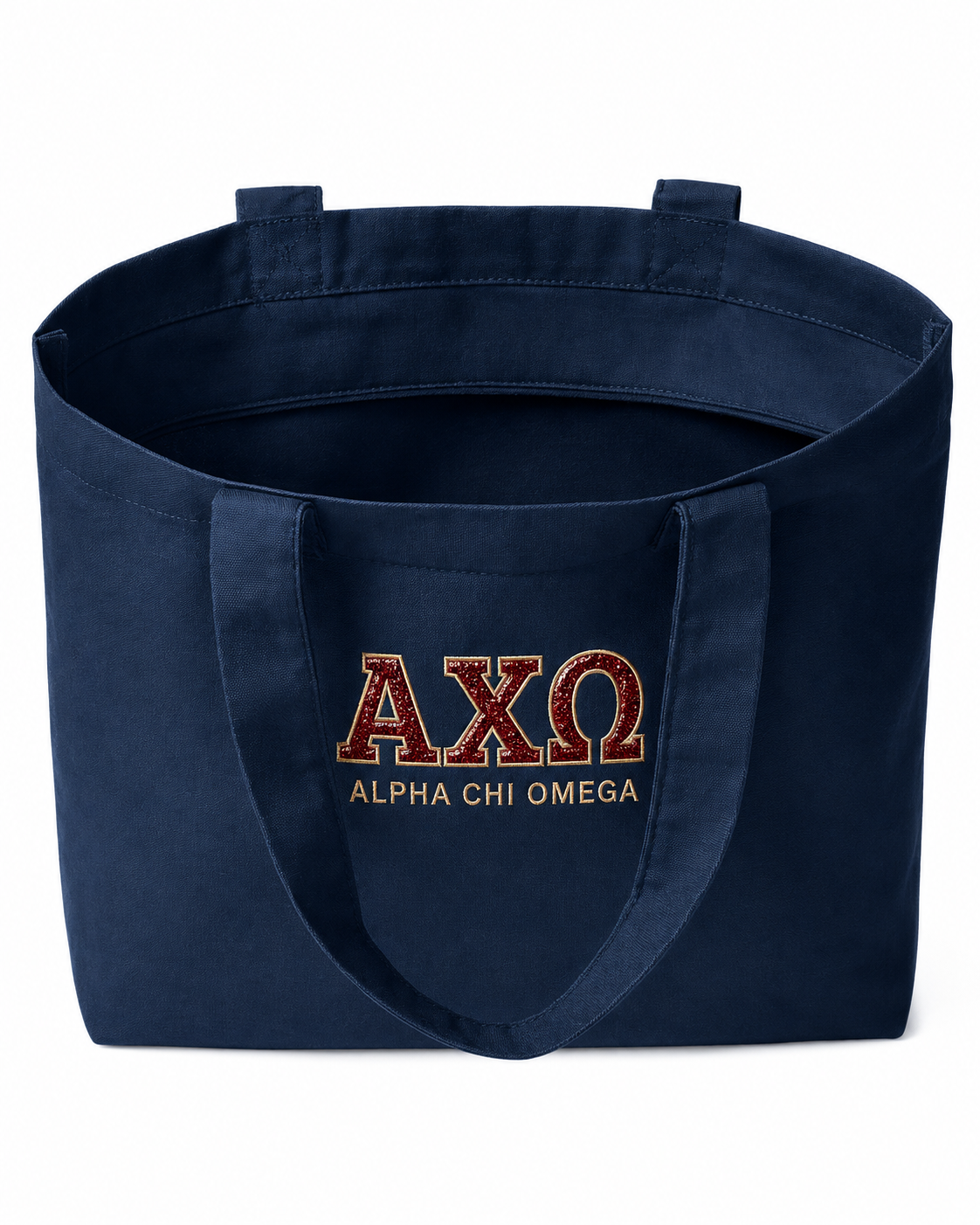 Alpha Chi Omega "The Ivy" Everyday Canvas Tote with Zip Closure