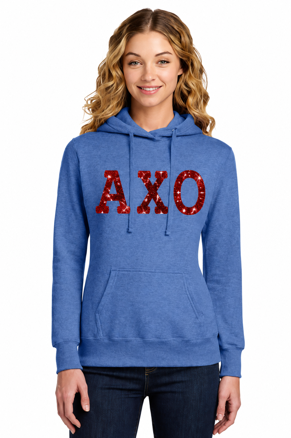 Alpha Chi Omega Unisex Hooded Drawstring Sweatshirt with Pockets