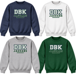 DBK Jaguars Outline crewneck sweatshirts in Navy, White, Gray and Dark Green