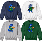 DBK Artist Jaguar crewneck sweatshirts in Navy, White, Gray and Dark Green