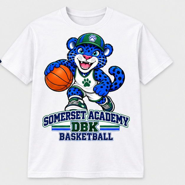 Somerset Academy DBK Basketball Tee White