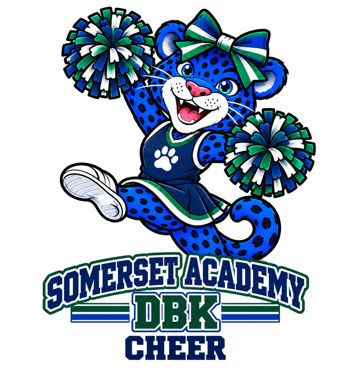 Somerset Academy DBK Cheer standalone mascot artwork
