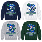 Somerset Academy DBK Cheer sweatshirt in Navy, White, Gray and Dark Green