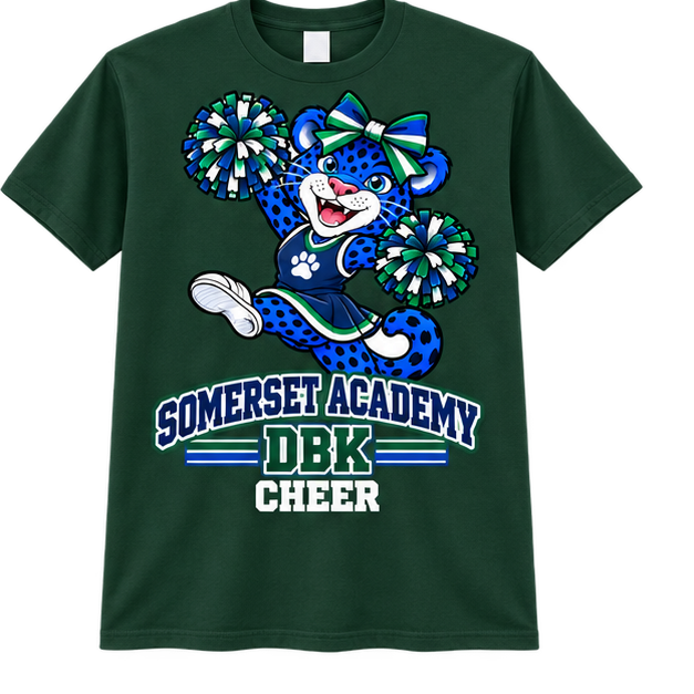 Somerset Academy DBK Cheer Tee Dark Green