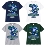 Somerset Academy DBK Cheer T-shirt in Navy, White, Gray and Dark Green