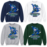 Somerset Academy DBK Dance Crewneck Sweatshirt in Navy, White, Gray and Dark Green