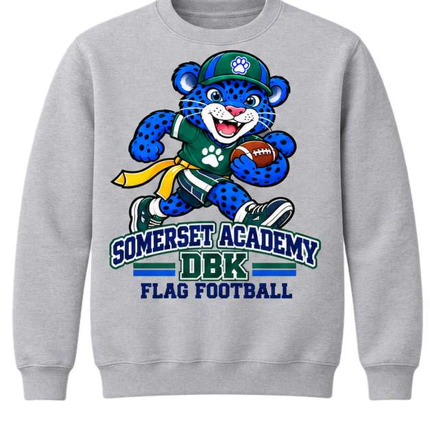Somerset Academy DBK Flag Football Sweatshirt Gray