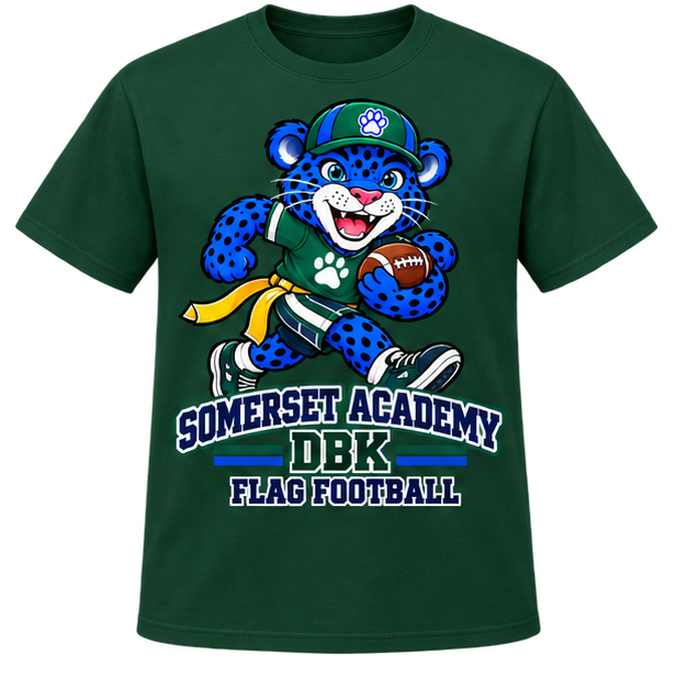 Somerset Academy DBK Flag Football Tee Dark Green