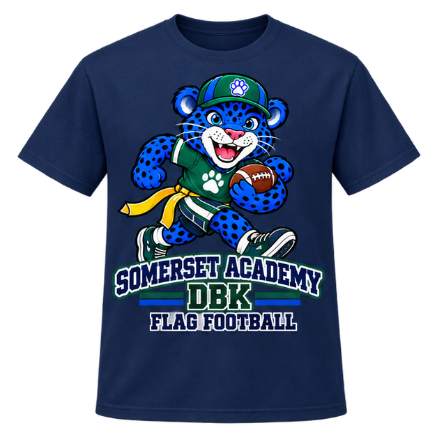 Somerset Academy DBK Flag Football Tee Navy