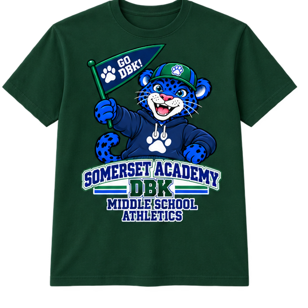 Somerset Academy DBK Middle School Athletics Tee Dark Green