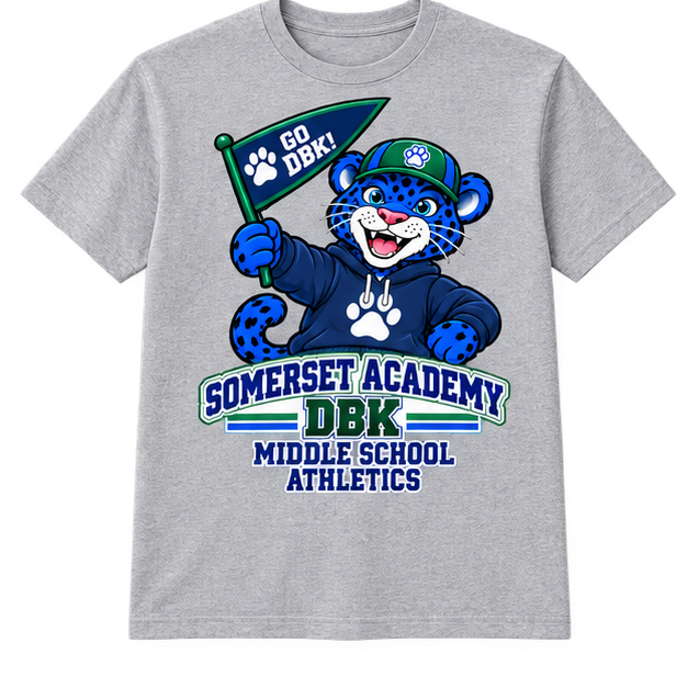 Somerset Academy DBK Middle School Athletics Tee Gray