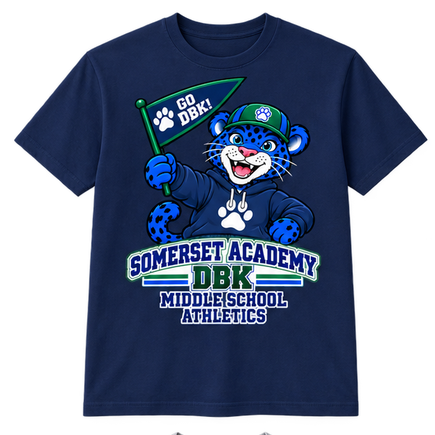 Somerset Academy DBK Middle School Athletics Tee Navy