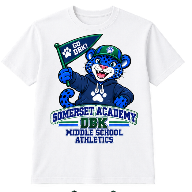 Somerset Academy DBK Middle School Athletics Tee White