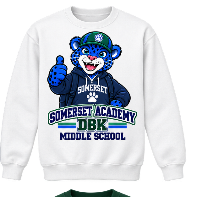 Somerset Academy DBK Middle School Sweatshirt White
