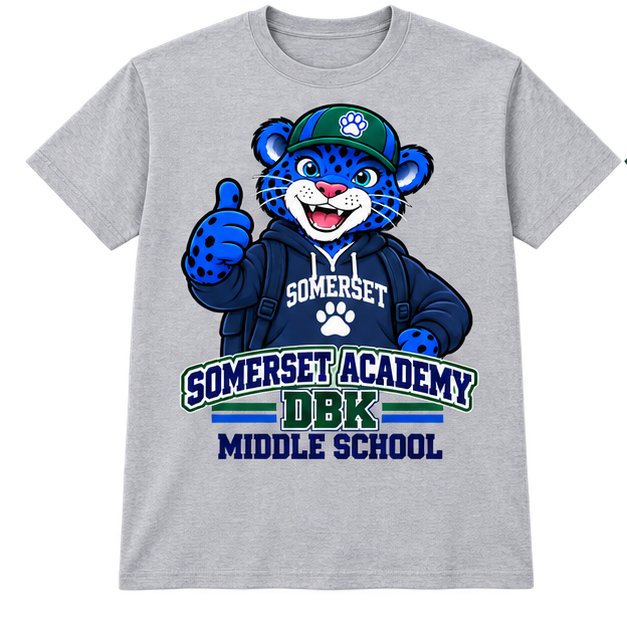 Somerset Academy DBK Middle School Tee Gray