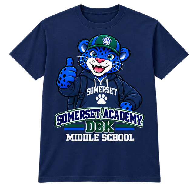 Somerset Academy DBK Middle School Tee Navy