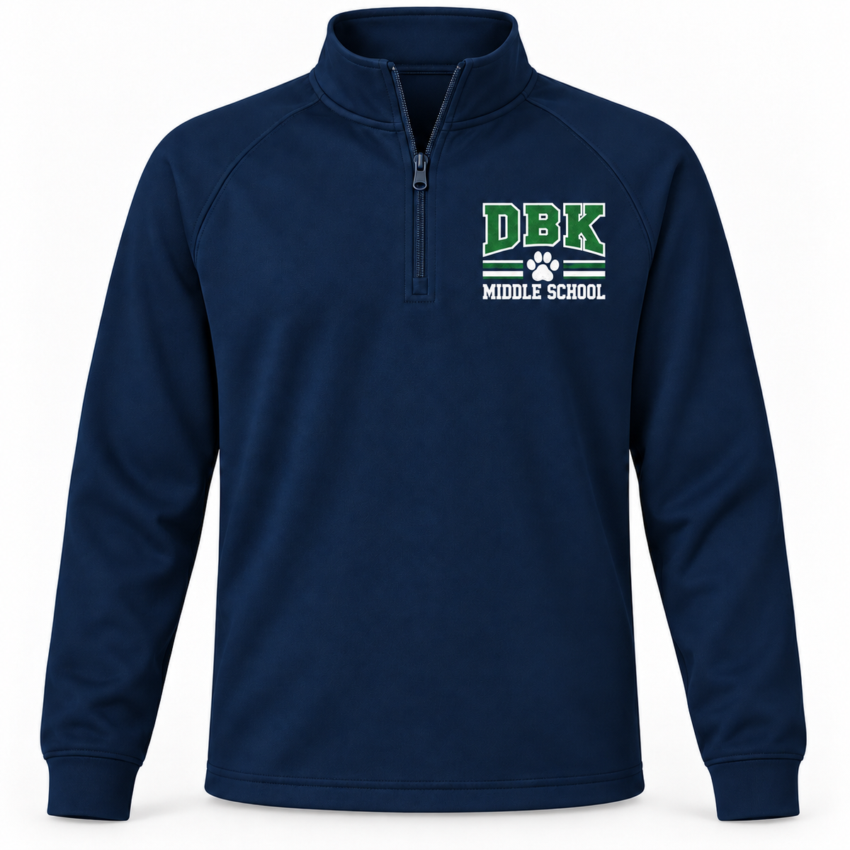 DBK Middle School Varsity Youth Quarter-Zip in True Navy