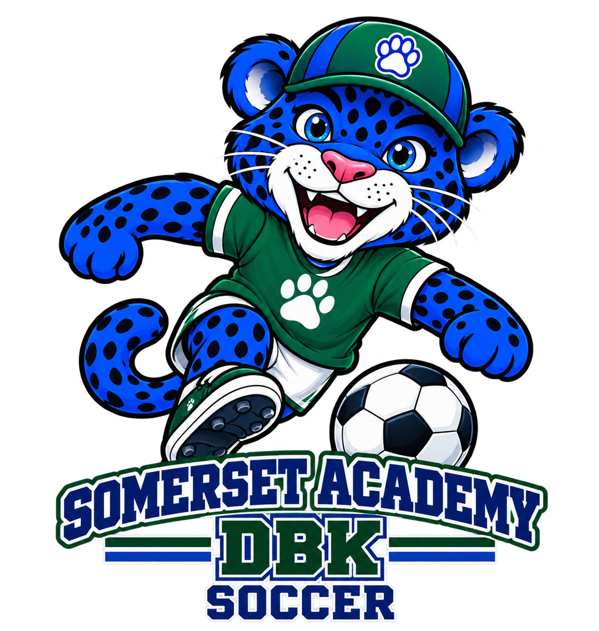 Somerset Academy DBK Soccer standalone mascot artwork