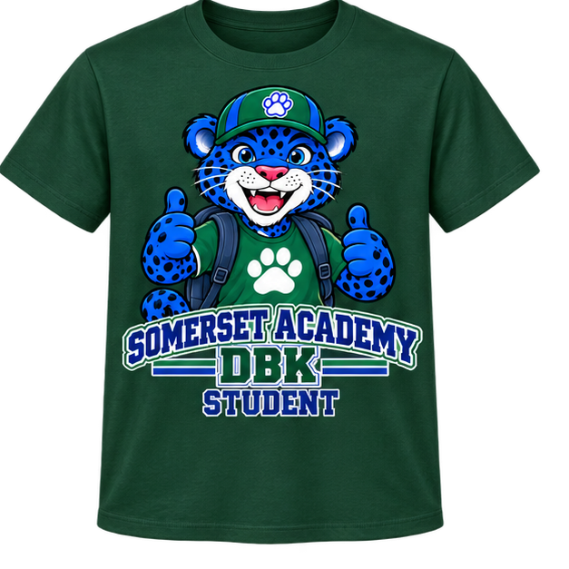 Somerset Academy DBK Student Tee Dark Green