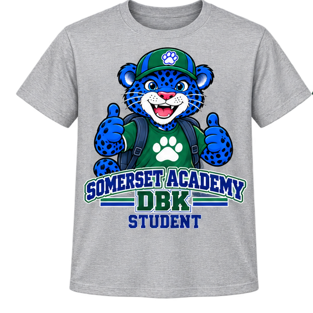 Somerset Academy DBK Student Tee Gray