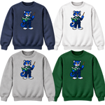 DBK Teacher Jaguar crewneck sweatshirts in Navy, White, Gray and Dark Green