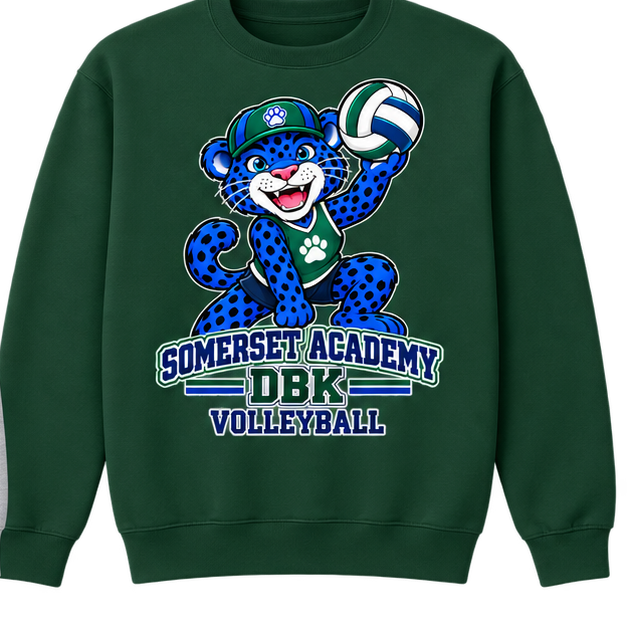 Somerset Academy DBK Volleyball Sweatshirt Dark Green