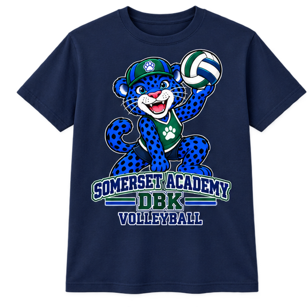 Somerset Academy DBK Volleyball Tee Navy