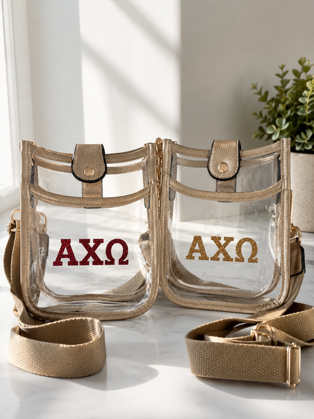 Alpha Chi Omega Clear Stadium Bag