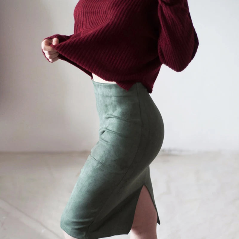 Pencil Midi Skirt