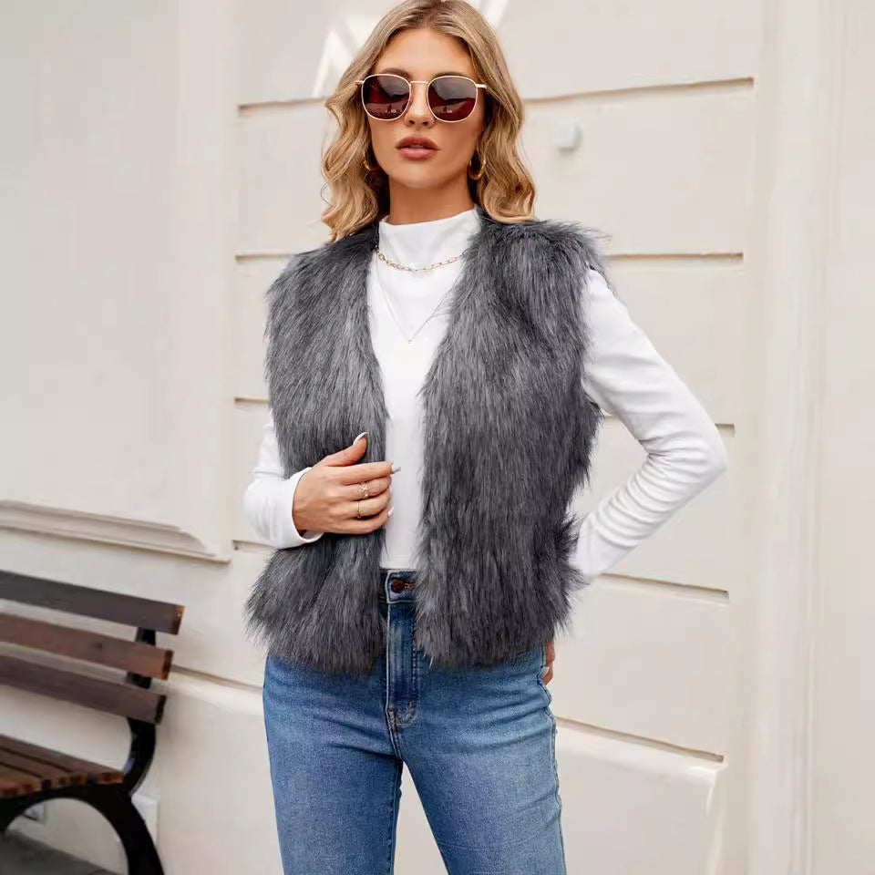 Gilet in eco pelliccia