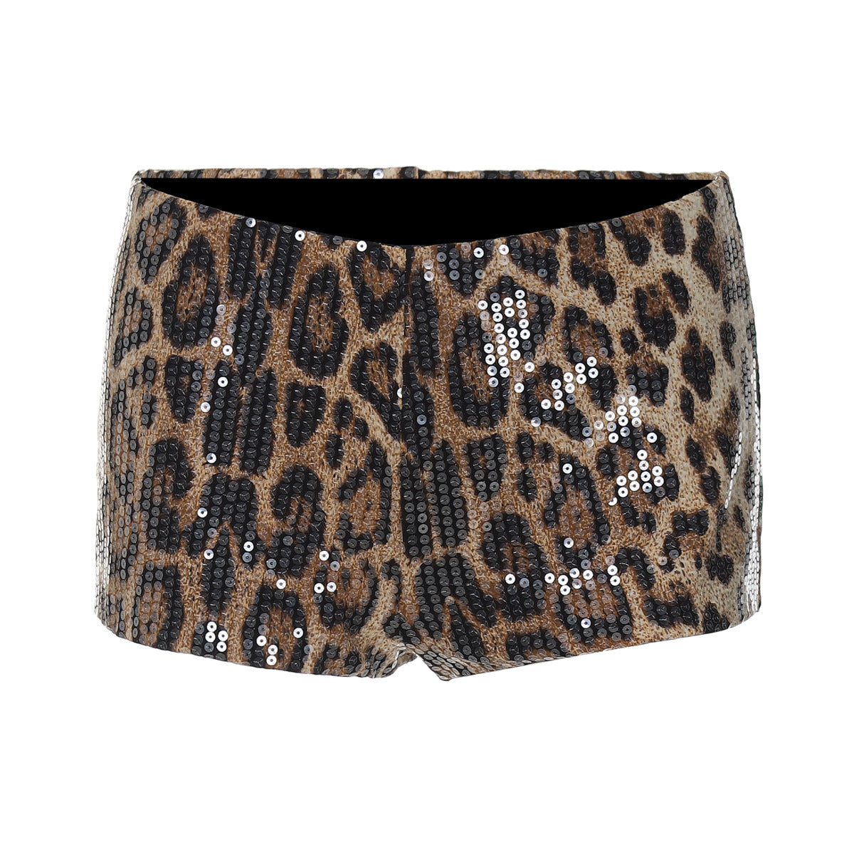 Minigonna leopardata con paillettes