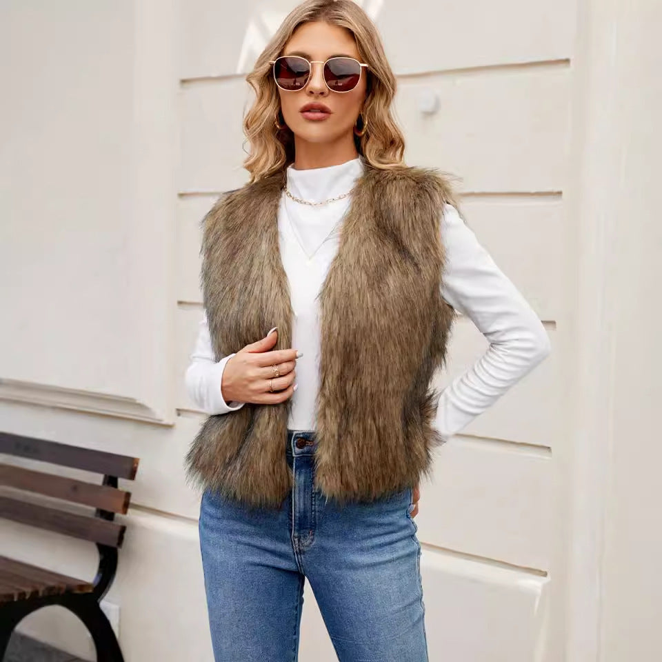 Gilet in eco pelliccia