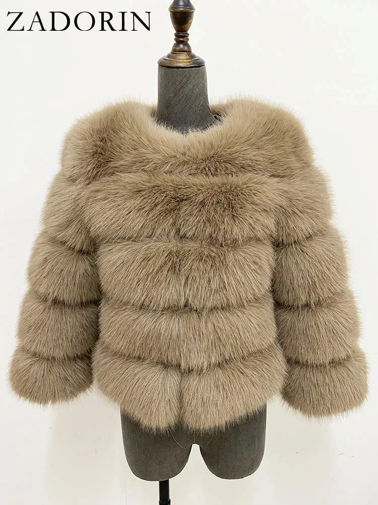 Faux fur coat