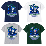 Middle School Athletics on Navy, White, Gray and Dark Green T-Shirts